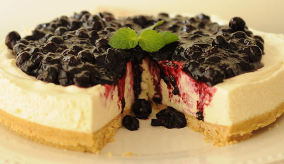 Receta Cheesecake sin Horno de Arándanos | Gourmet