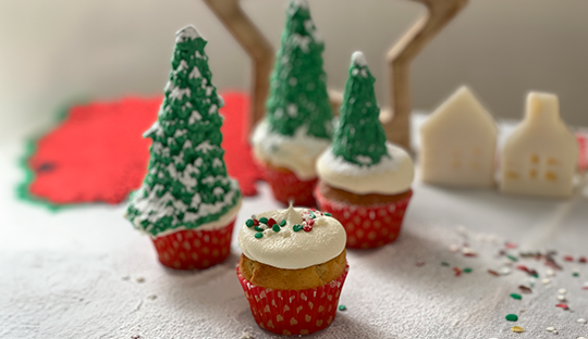 Cupcakes decorados de Navidad