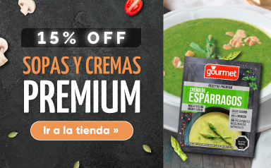 15% OFF Sopas y cremas premium Gourmet